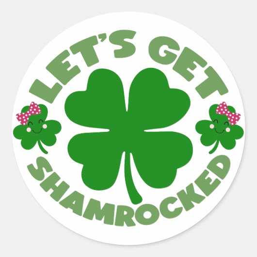 Sticker Rond Soyons choqués 🍀 🍻 (Devant)