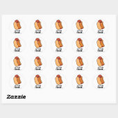 Sticker Rond Soyons Frank Funny Frankfurter Pun (Feuille)