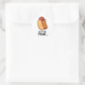 Sticker Rond Soyons Frank Funny Frankfurter Pun (Sac)