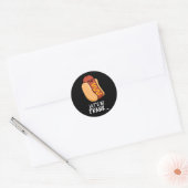 Sticker Rond Soyons Frank Funny Frankfurter Pun Dark BG (Enveloppe)
