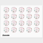 Sticker Rond Spa Anniversaire Pamper Party Anniversaire (Feuille)