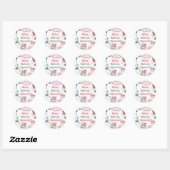Sticker Rond Spa Anniversaire Pamper Party Anniversaire (Feuille)