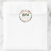 Sticker Rond Spa Dans Une Idée De Noël Jar (Sac)