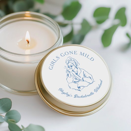 Sticker Rond Spa Enterrement de Vie de Jeune Fille Girls Gone M