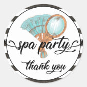 Sticker Rond Spa fête Adulte Anniversaire Merci (Devant)