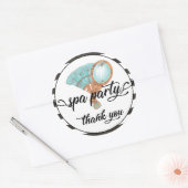 Sticker Rond Spa fête Adulte Anniversaire Merci (Enveloppe)