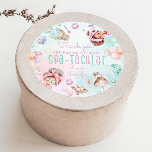 Sticker Rond Spa fête Anniversaire Merci solaire