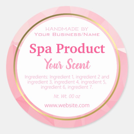 Sticker Rond Spa géométrique artisanal Produit Petit Entreprise (Devant)