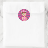 Sticker Rond Spa Pamper Girly Kids mignonne Bonne fête d'annive (Sac)