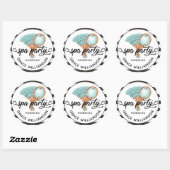 Sticker Rond Spa Party Adulte Anniversaire (Feuille)