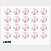 Sticker Rond Spa Pastel Pamper fête d'anniversaire (Feuille)