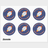 Sticker Rond Space Adventure (Feuille)