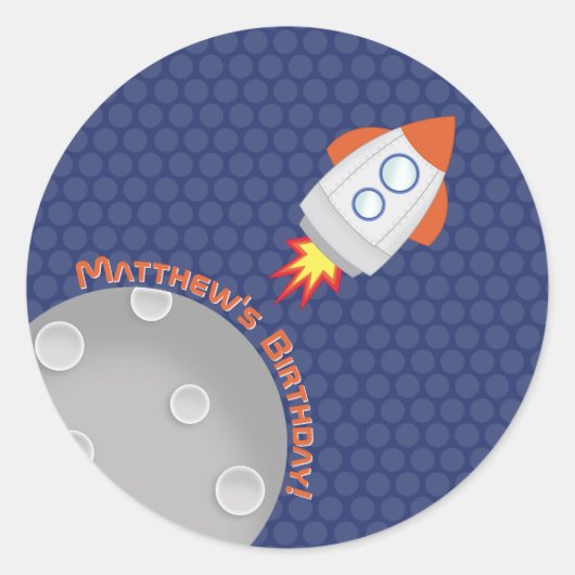 Sticker Rond Space Adventure (Devant)