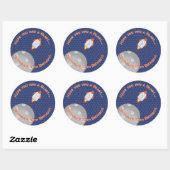 Sticker Rond Space Adventure (Feuille)