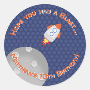 Sticker Rond Space Adventure
