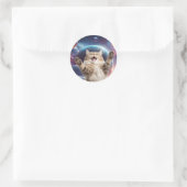 Sticker Rond Space cat (Sac)