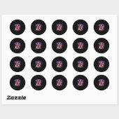 Sticker Rond Space Cat Llama Sloth Riding Taco (Feuille)