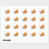 Sticker Rond Space Chien (Feuille)