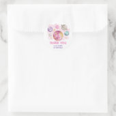 Sticker Rond Space Galaxy Planètes Lune Étoiles Bébé Fille Anni (Sac)