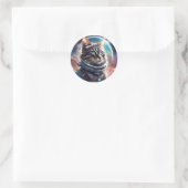 Sticker Rond Space Kitty (Sac)