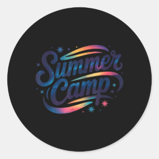 Sticker Rond Space Summer Camp Director Camping School Besties