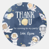 Sticker Rond Space Wild One Safari Boy Anniversaire (Devant)