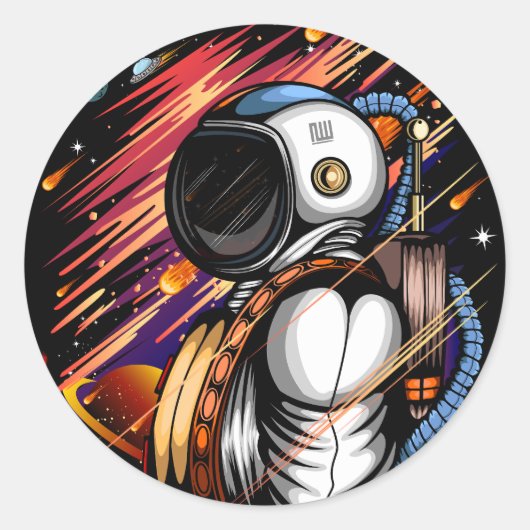 Sticker Rond Spaceman (Devant)