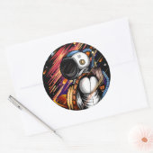 Sticker Rond Spaceman (Enveloppe)