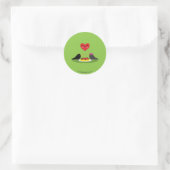 Sticker Rond Spaghetti Meatballs Date romantique (Sac)