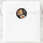 STICKER ROND SPAGHETTI PARTY DANCE, CUISINE ITALIENNE ET TOMATE (Sac)