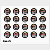 Sticker Rond Spaghetti pour manger des chats 48 (Feuille)