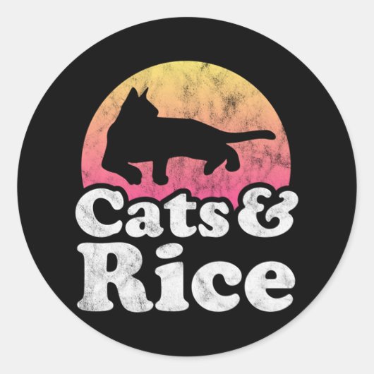 Sticker Rond Spaghetti pour manger des chats 48 (Devant)