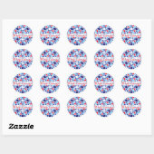 Sticker Rond Spaniels Cocker Anglais (Feuille)