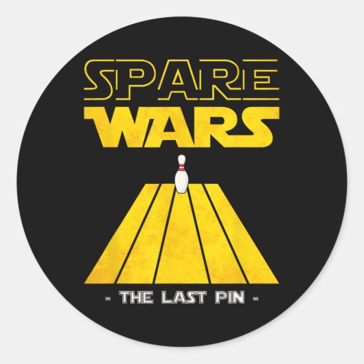 Sticker Rond Spare Wars Dernier Bowling Bowling Bowling Joueur (Devant)