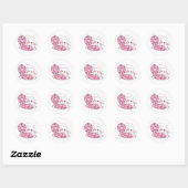 Sticker Rond Sparkle Heart Palette Bunny - Pink Magic Kawaii  (Feuille)