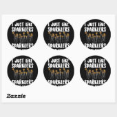 Sticker Rond Sparklers Mon favori Juillet 4 Feu d'artifice (Feuille)