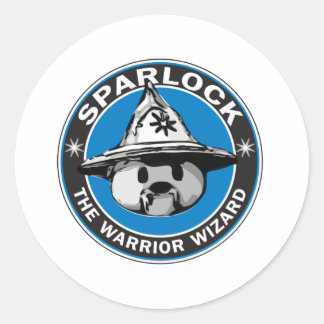 Sticker Rond Sparlock the Warrior Wizard