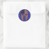 Sticker Rond Spartan américain (Sac)