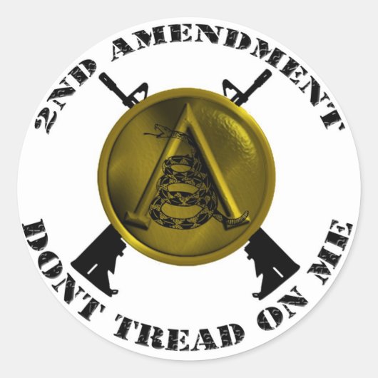 STICKER ROND SPARTAN SHIELD ET GADSEN SNAKE (Devant)