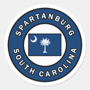 Sticker Rond Spartanburg Caroline du Sud