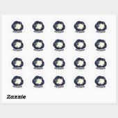 Sticker Rond Spatial Sheep Funny Astronaut Pun (Feuille)