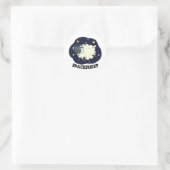 Sticker Rond Spatial Sheep Funny Astronaut Pun (Sac)