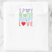 Sticker Rond Spay Neuter Adopter l'Amour 2 (Sac)