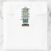 Sticker Rond Speak-er Your Mind Funny Cyclops Speaker Pun (Sac)