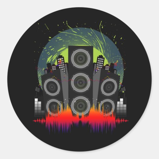 Sticker Rond Speaker Blast (Devant)