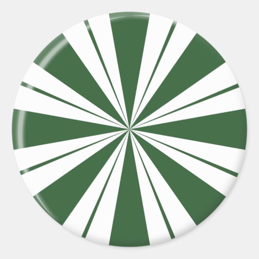 Sticker Rond Spearmint Stripe (Devant)