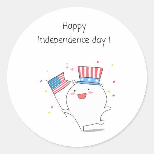 Sticker Rond Spécial 4 juillet (Devant)