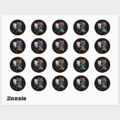 Sticker Rond Spécial Ed Sped Enseignant Enseigner Cool Autisme (Feuille)