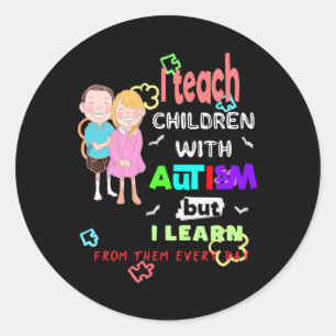 Sticker Rond Spécial Ed SPED Professeur Enseigner Cool Autisme