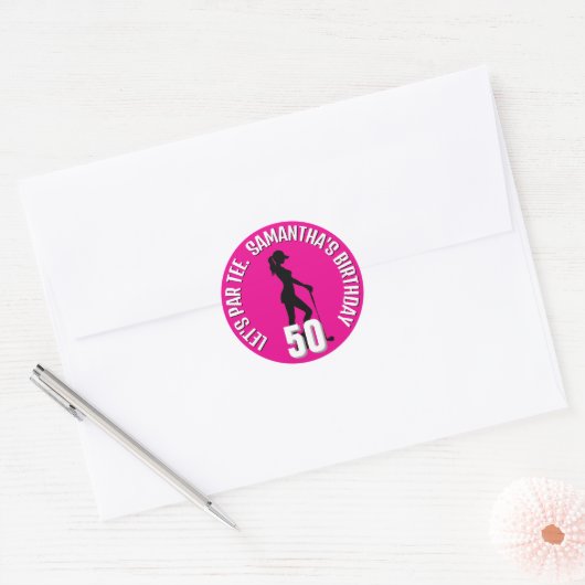 Sticker Rond Spécial Golf Bird Surprise (Enveloppe)